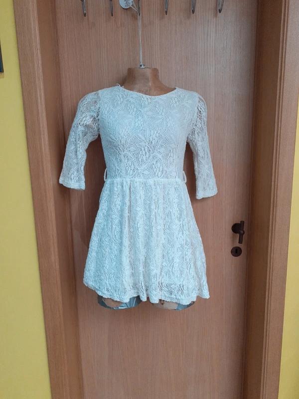 Robe courte blanche en dentelle – Taille M (38/10), Taille 38/40 (M), Enlèvement ou Envoi, Sans marque, Au-dessus du genou