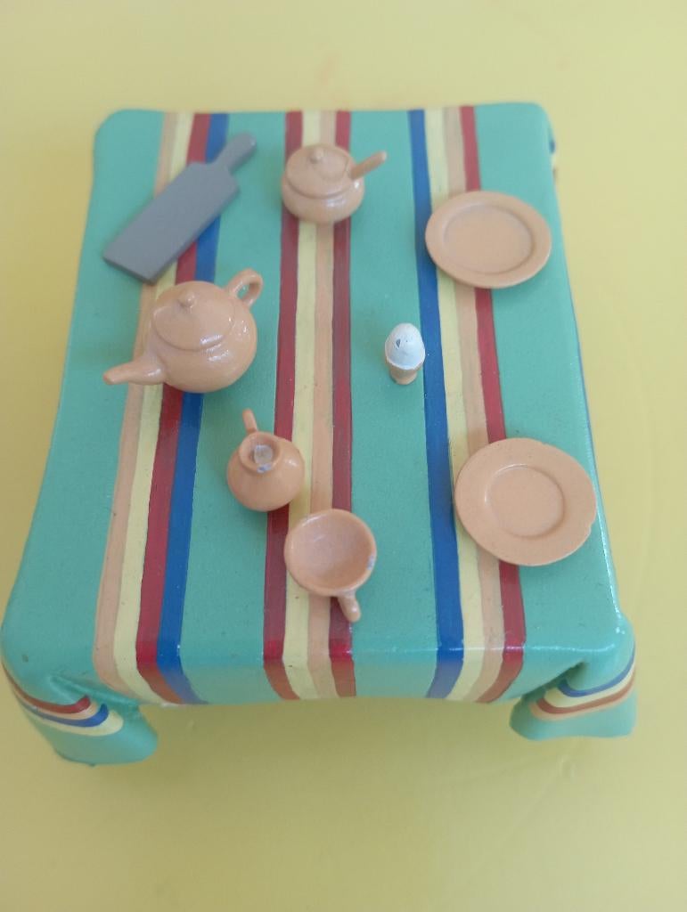 Objet scène pixi 46912 Tintin petit déjeuner tbe, Collections, Statues & Figurines, Utilisé, Fantasy, Envoi