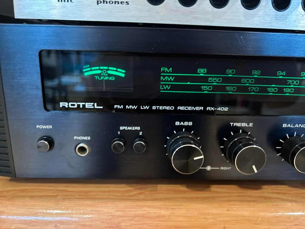 ampli tuner Rotel RX 402, Enlèvement, Comme neuf, 60 à 120 watts, Autres marques