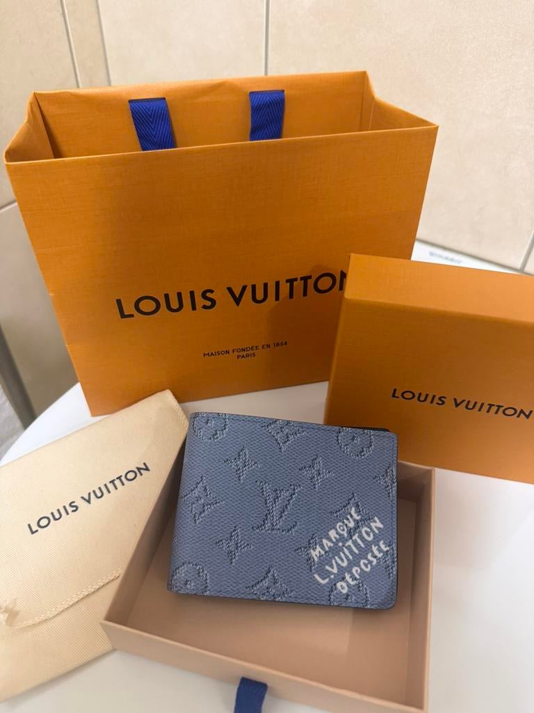 Louis Vuitton portefeuille, Handtassen en Accessoires, Portemonnees, Blauw, Nieuw, Leder, Ophalen