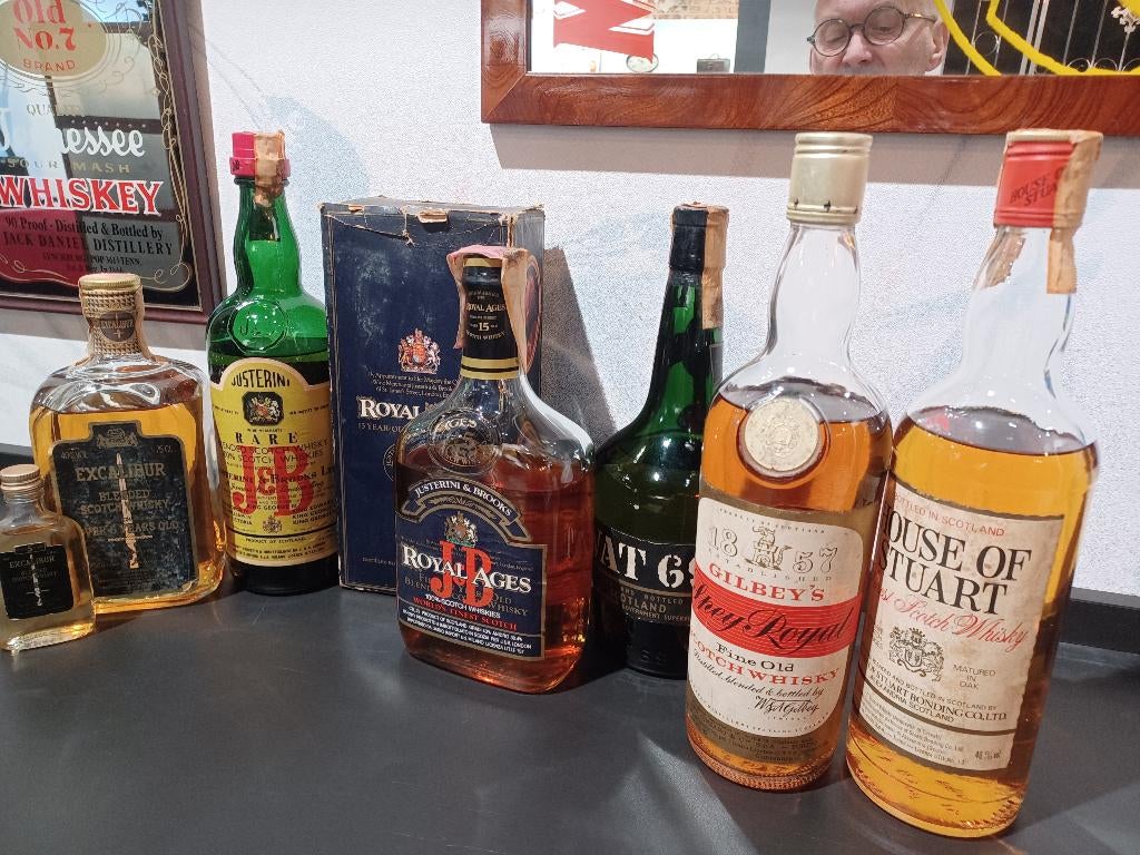 Set 6x Vintage Whisky Jaren '70 - Verzegeld - Decoratief, Collections, Vins, Enlèvement ou Envoi