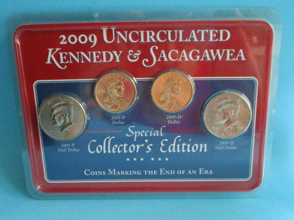 U.S.A.- UNCIRCULATED KENNEDY & SACAGAWEA-2009 - Proof, Envoi, Monnaie