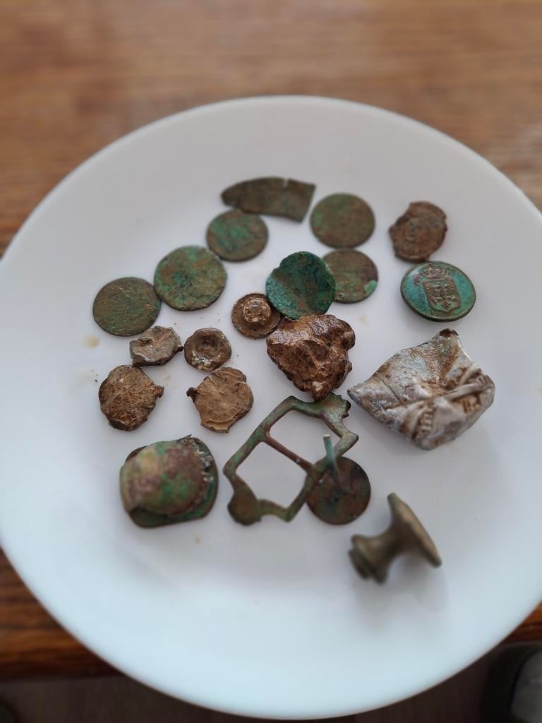 Oude munten en knopen, Postzegels en Munten, Ophalen