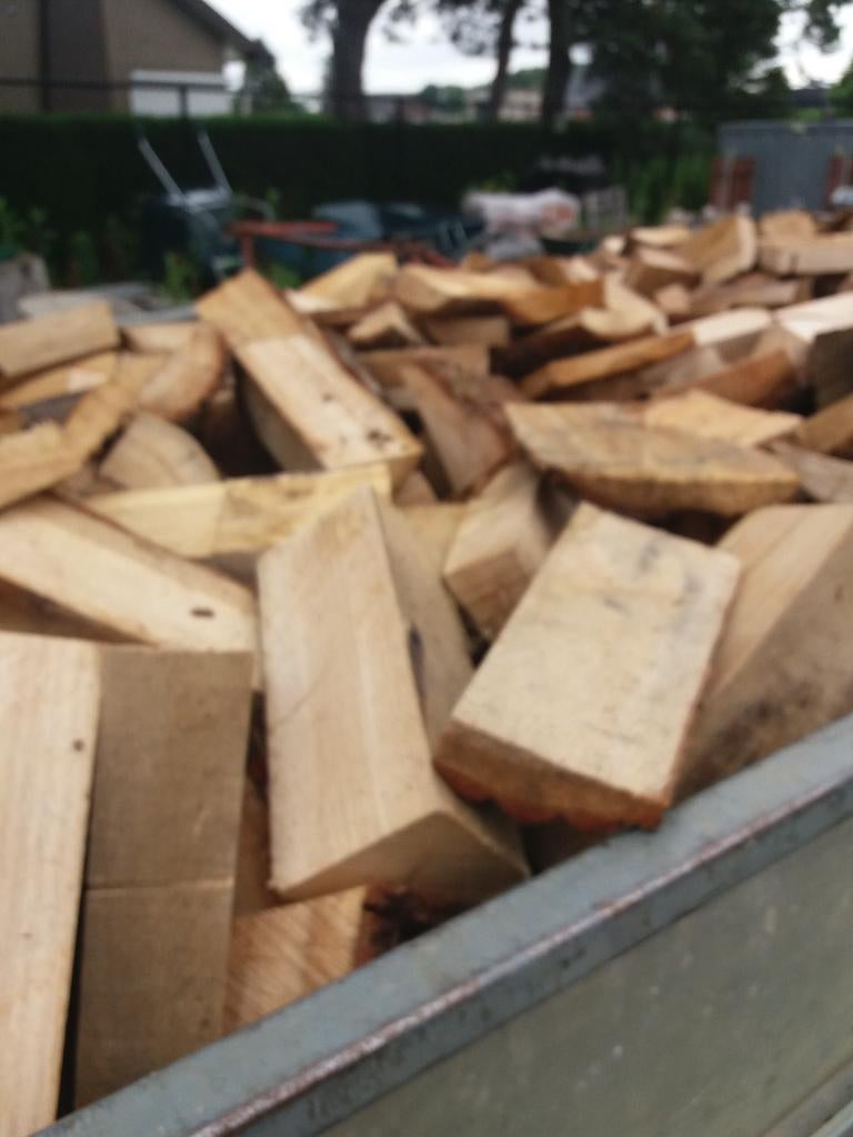 BRANDHOUT FRANSE EIK, Tuin en Terras, Brandhout, 3 tot 6 m³, Ophalen of Verzenden, Eikenhout, Blokken