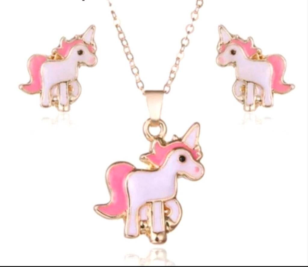 Parure licorne., Enlèvement ou Envoi, Neuf, Blanc, Pendentif