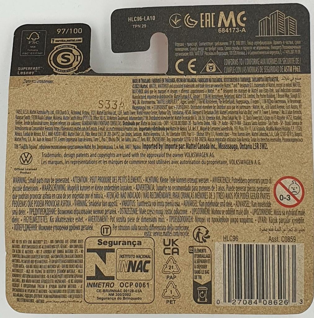 Matchbox - 1976 Volkswagen Golf GTI MK1 - HLC96 - 1:64, 333 Continental Boulevard, El Segundo, CA 90245, United States, Verzenden