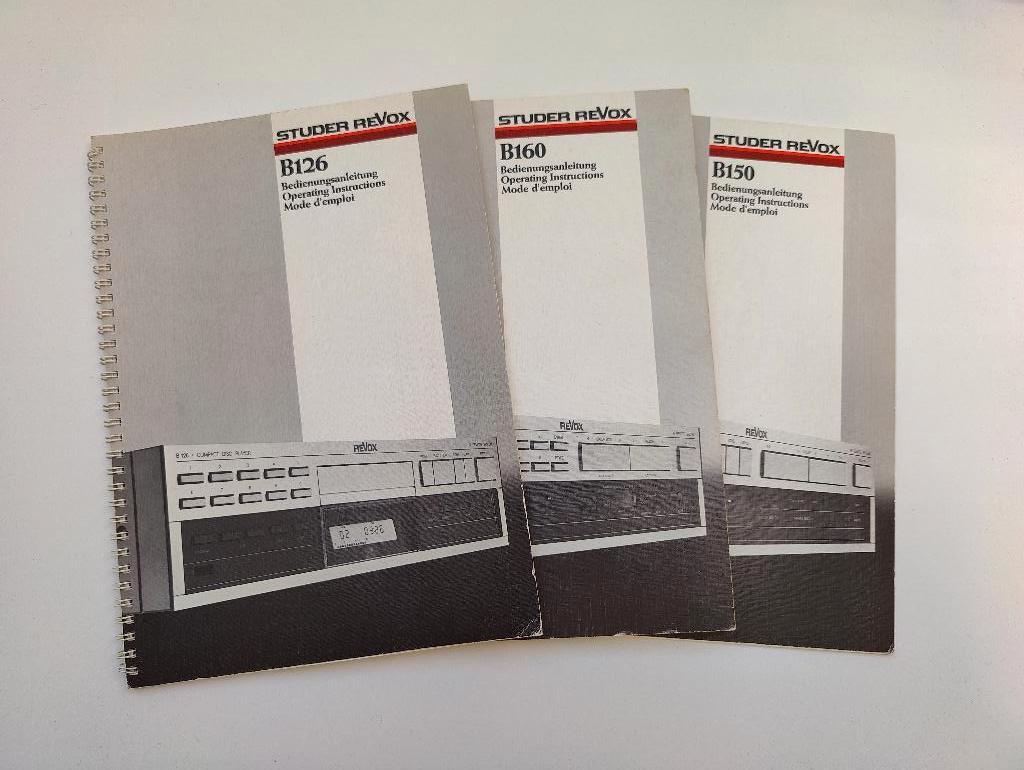 Set handleidingen Revox, Ophalen of Verzenden, Gebruikt