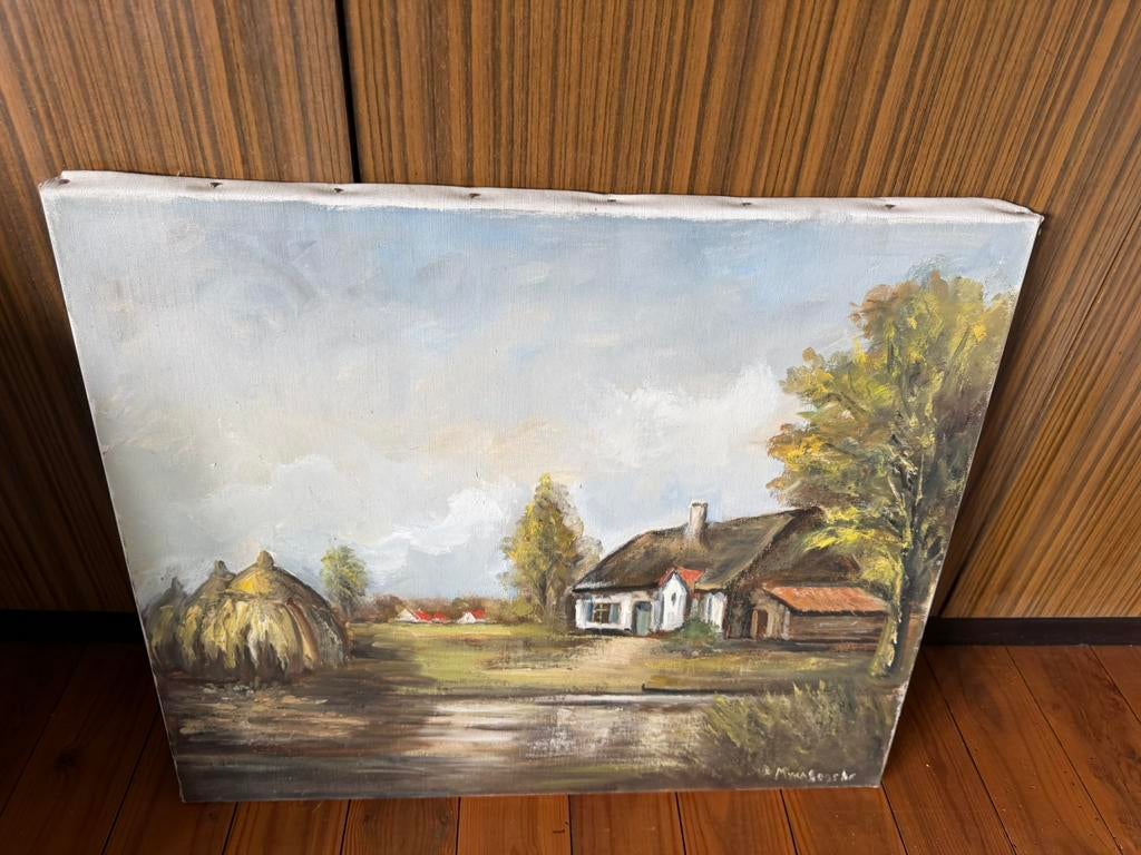 Schilderijen (60x50 cm) - Landschappen - olie op doek, Antiquités & Art, Art | Peinture | Classique, Enlèvement