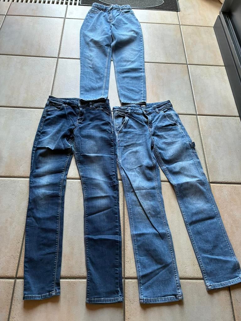 3 Jeans Meisjes 13-14 jaar, Kinderen en Baby's, Kinderkleding | Maat 170, Ophalen, Zo goed als nieuw, Broek