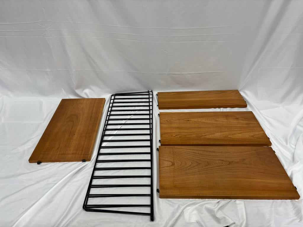 Nisse Strinning vintage wandrek met 4 legplanken, Huis en Inrichting, Woonaccessoires | Wandplanken en Boekenplanken, Ophalen of Verzenden