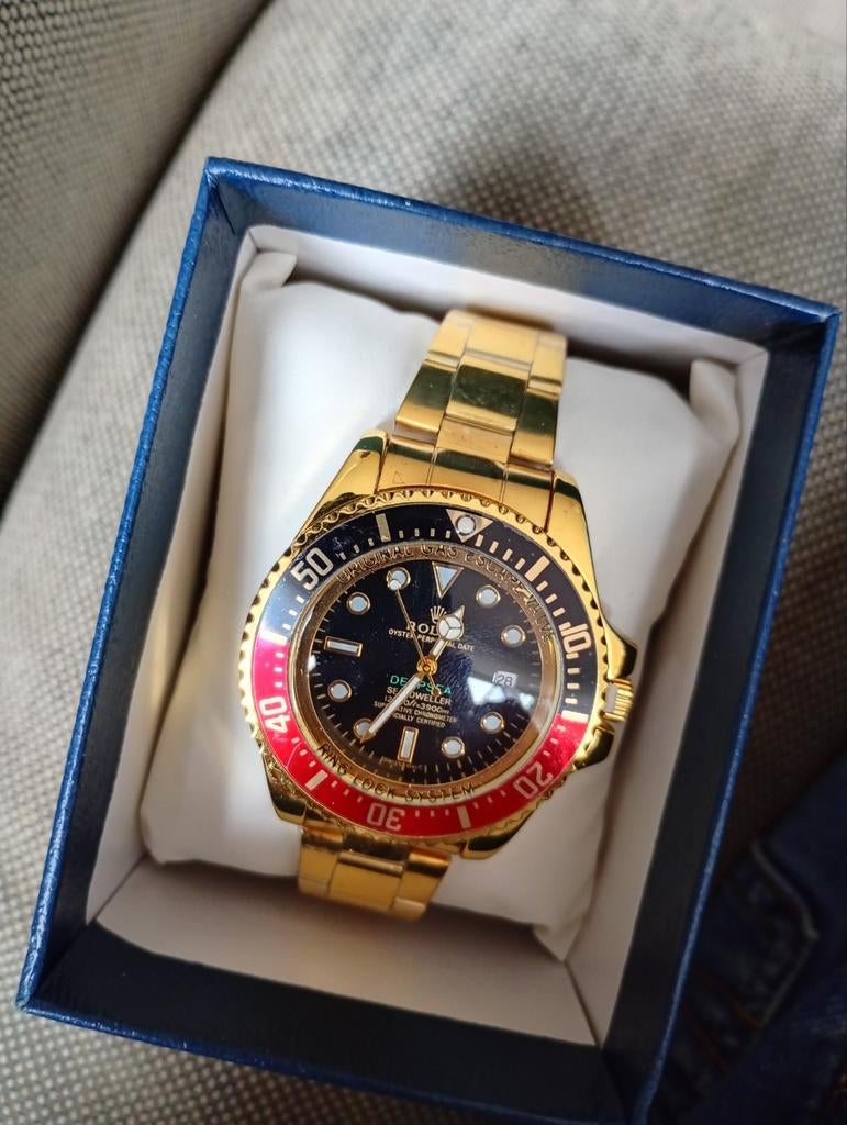Rolex Deep sea goud kleur Coke, Staal, Polshorloge, Nieuw, Ophalen of Verzenden