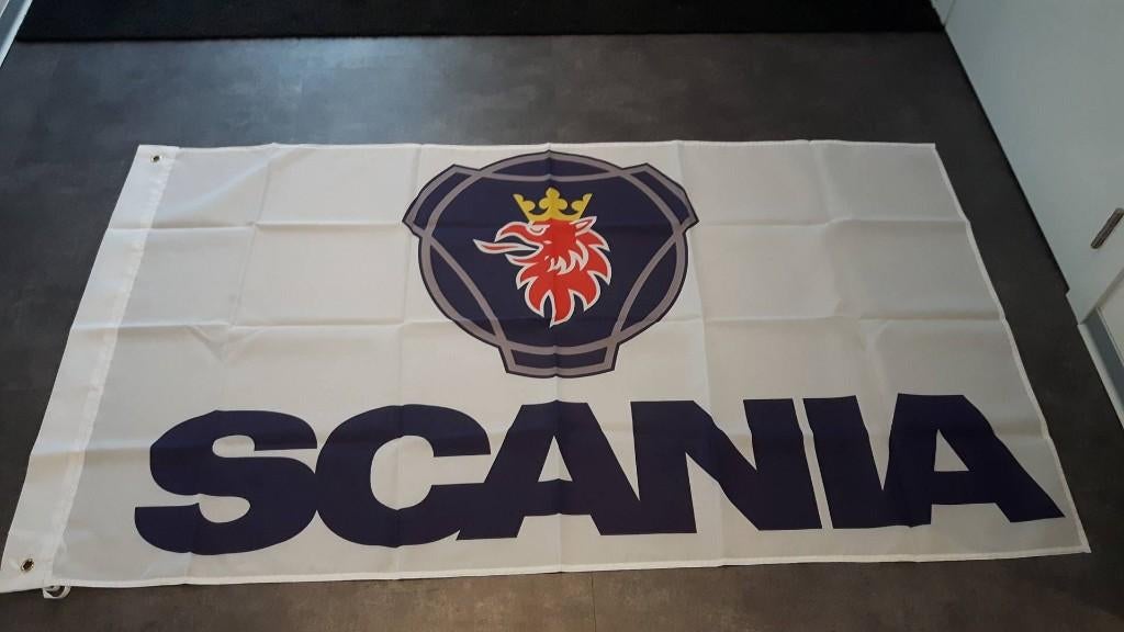 Drapeau de décoration publicitaire avec logo Scania Saab, Collections, Marques & Objets publicitaires, Neuf, Autres types, Enlèvement ou Envoi