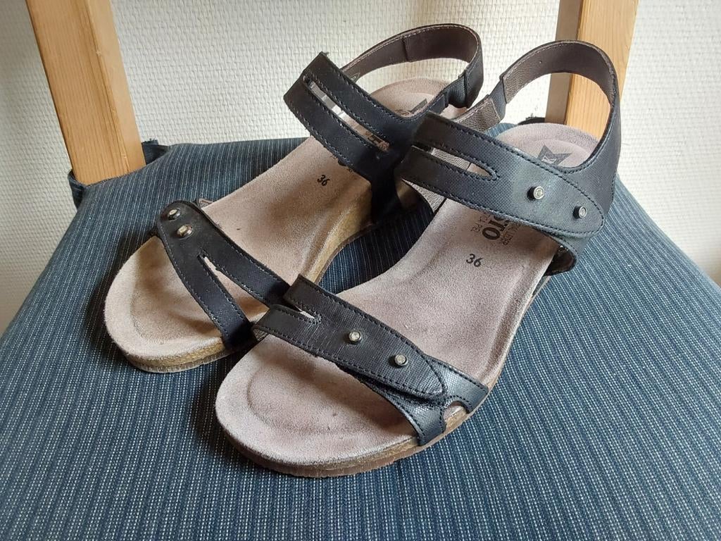 Mephisto Sandalen maat 36, sleehak €8, Kleding | Dames, Schoenen, Ophalen, Mephisto, Zwart, Sandalen of Muiltjes