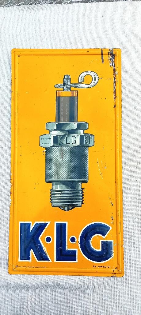 Rare panneau décoratif KLG vers 1950, Collections, Marques & Objets publicitaires, Enlèvement ou Envoi, Comme neuf, Panneau publicitaire