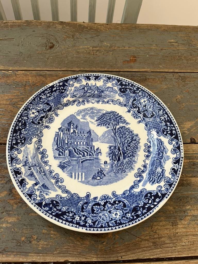 ANTIEK BORD BLAUW REGOUT CASTILLO, Ophalen of Verzenden