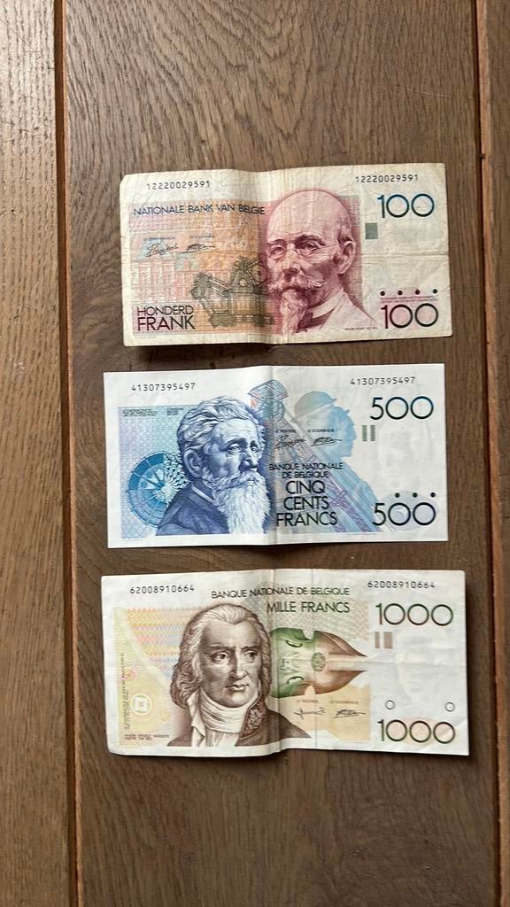 Oude Belgische Frank biljetten, Ophalen of Verzenden, België, Setje