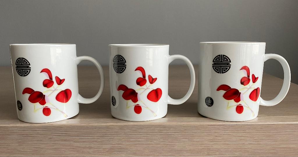 Set 3 mokken - NIEUW, Verzenden, Nieuw, Kop(pen) en/of Schotel(s)