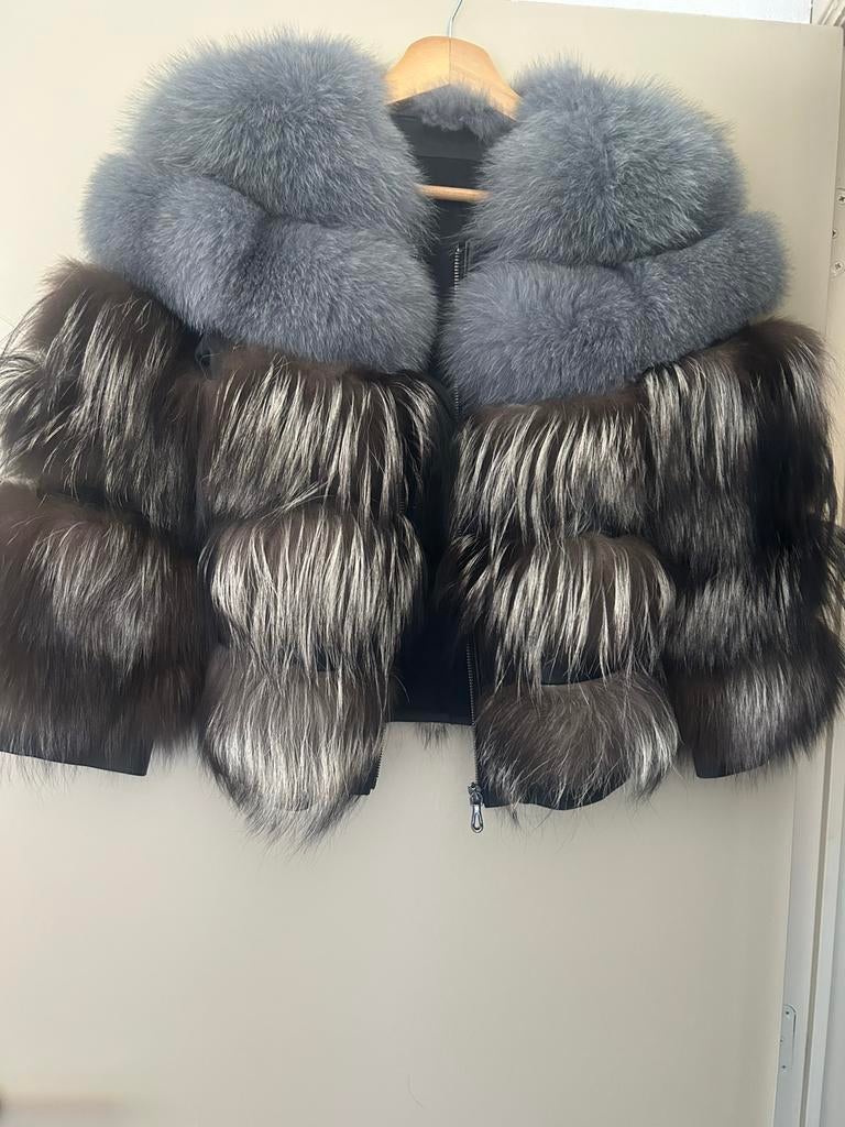 natuurlijke konijnen donsjas xs/s, Kleding | Dames, Bodywarmers, Ophalen of Verzenden, Nieuw, Maat 34 (XS) of kleiner