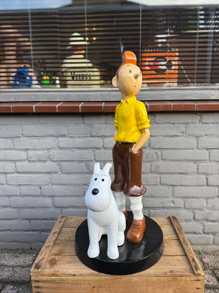 Mooi Groot Kuifje beeld, Verzamelen, Ophalen, Kuifje, Zo goed als nieuw, Beeldje of Figuurtje