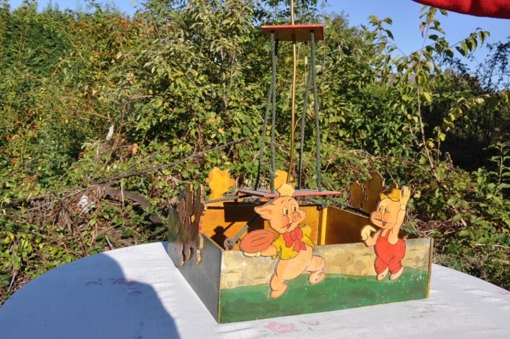 §  lustre en bois chambre d'enfant les 3 petits cochons, Enlèvement ou Envoi, Utilisé, Bois