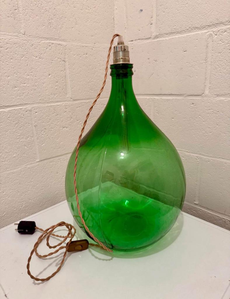 Lampe Dame Jeanne vintage en verre soufflé, Enlèvement ou Envoi, Comme neuf