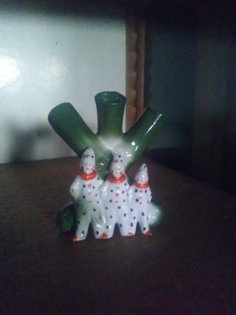 Ancien pic fleur 'Arlequin 'porcelaine, Antiquités & Art, Enlèvement ou Envoi