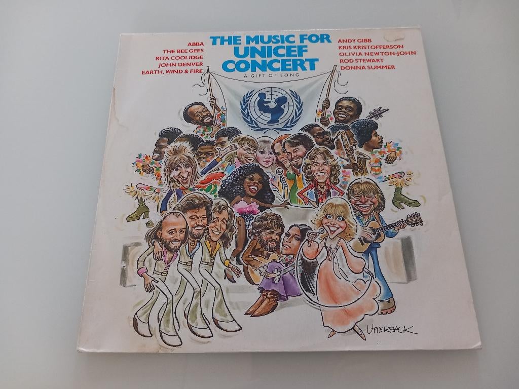 LP vinyle UNICEF Concert Pop Rock ABBA Bee Gees Donna Summer, Enlèvement ou Envoi, 12 pouces, Pop