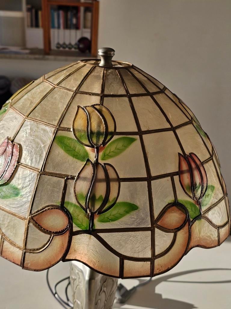 Les Étains des Potstainiers Hutois lamp Tiffany stijl, Ophalen