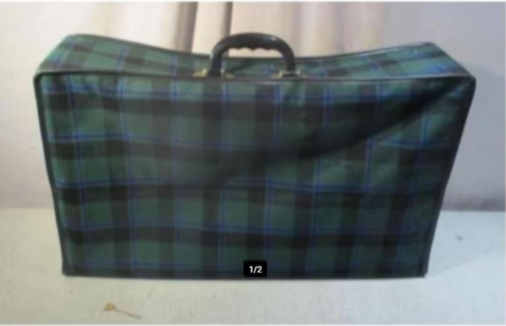 Mooie Retro Stoffen Valies / Reiskoffer - 50x32x15, Handtassen en Accessoires, Koffers, Ophalen of Verzenden, Zo goed als nieuw