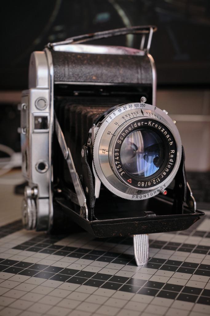 Franka Solida III - Radionar 80mm f/2.9 - Moyen format (6x6), Enlèvement ou Envoi, Utilisé, Compact, Autres Marques