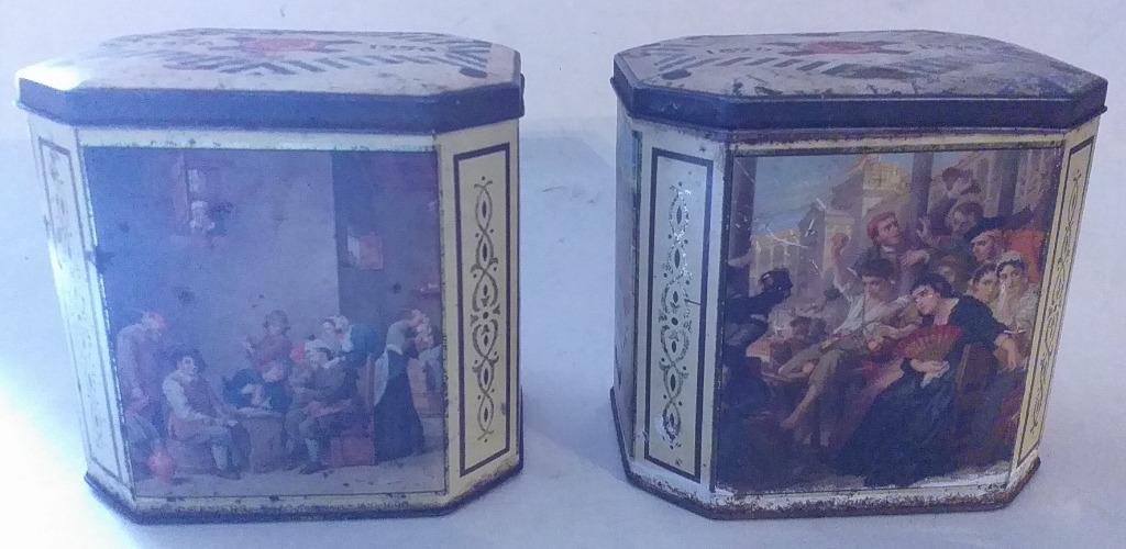 anciennes boîtes en fer blanc de café Rombouts, Collections, Boîte en métal, Enlèvement ou Envoi, Café