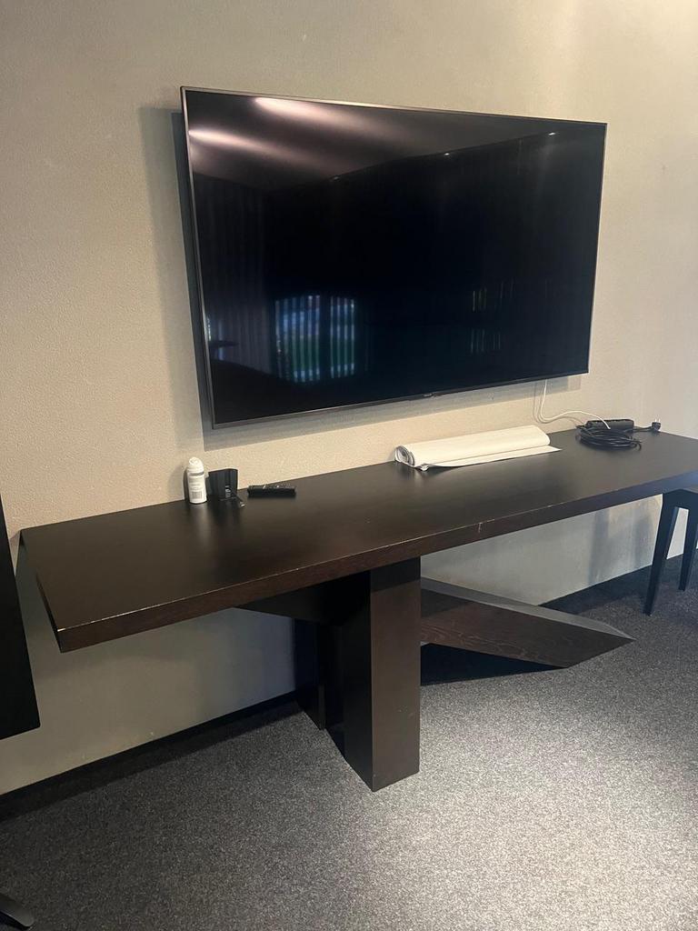 Bureau/table/console de couleur wengé, Enlèvement, Utilisé