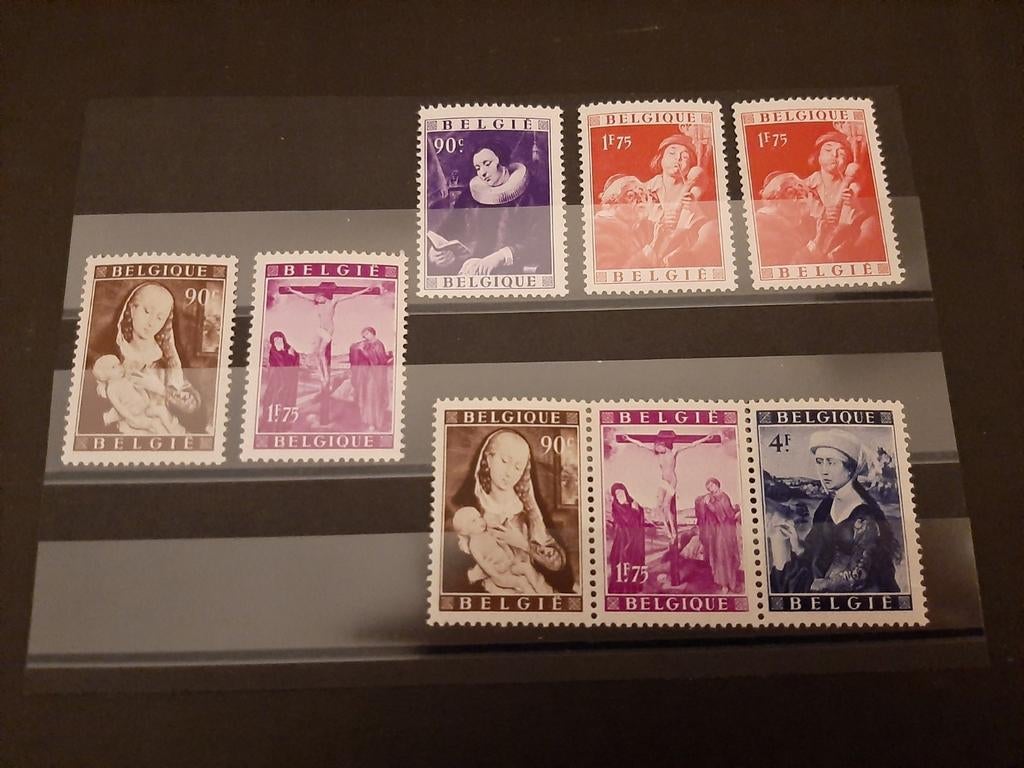1949: zegels uit Blok 27/28** Jordaens-Van Der Weyden postfr, Verzenden, Orginele gom, Kunst, Zonder stempel
