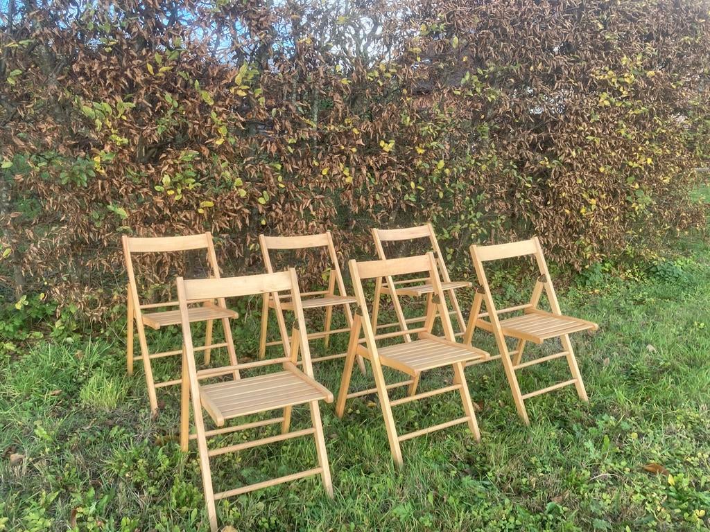 houten klapstoelen te huur wedding chair, Enlèvement, Utilisé