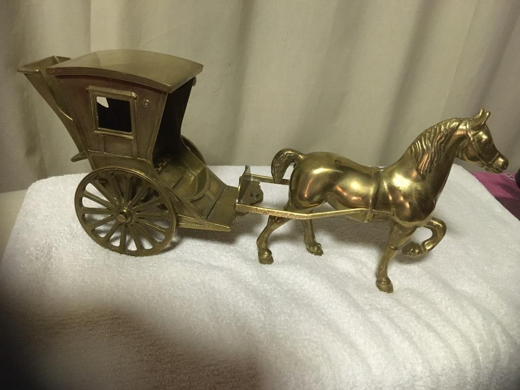 koperen paard met huifkar, Ophalen, Koper