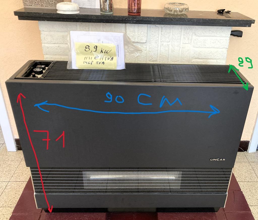 Foyer gaz de ville récent, Comme neuf, Enlèvement, Chauffage à gaz, Autoportant