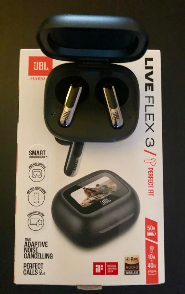 Ecouteurs JBL Live Flex 3 – Comme neufs + boîte complète, Enlèvement ou Envoi, Comme neuf