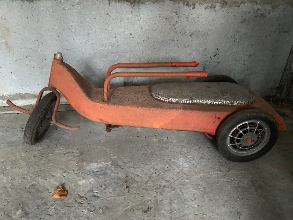 Oude skelter jaren 50 met handbediening, Antiek en Kunst, Ophalen