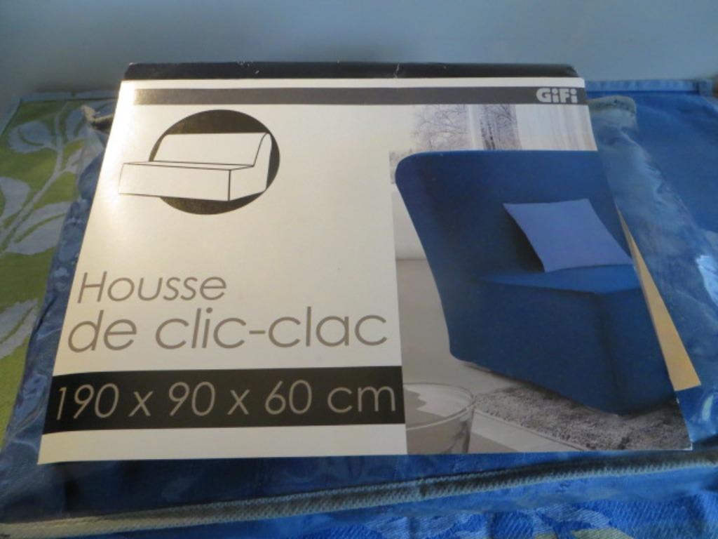 Blauw - grijze zetelhoes -- Nieuw -- Hoes voor zetel, Enlèvement ou Envoi, Neuf, Banc droit