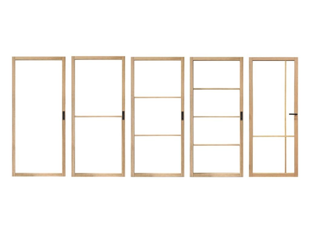 Eiken deur met glas | Binnendeur Varik | Op voorraad, Doe-het-zelf en Bouw, Deuren en Vliegenramen, Binnendeur, Nieuw, Ophalen of Verzenden