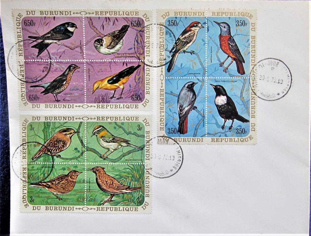 FDC BURUNDI- PRACHTIGE VOLLEDIGE REEKS VOGELS, Enlèvement ou Envoi, Affranchi, Animal et Nature