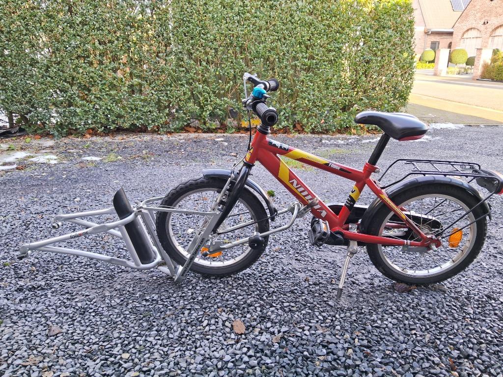 FollowMe tandem koppeling + fiets, Fietsen en Brommers, Fietsaccessoires | Aanhangwagens en Karren, Gebruikt, Aanhangfiets, 20 tot 40 kg