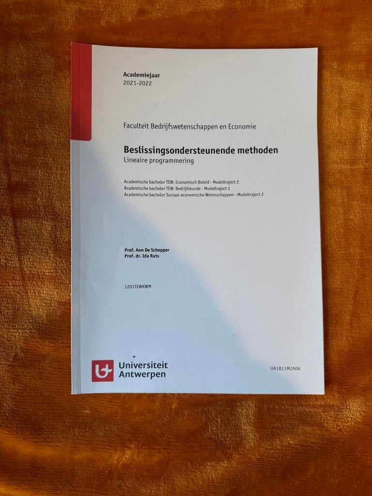 Handboek Beslissingsondersteunende methoden, Boeken, Studieboeken en Cursussen, Ophalen, Zo goed als nieuw