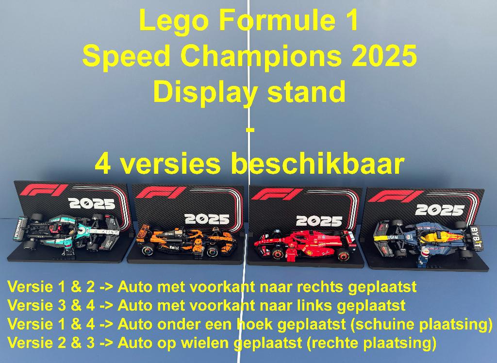 Formule 1 Speed Champions 2025 Display Stand - 4 versies, Ophalen of Verzenden, Nieuw