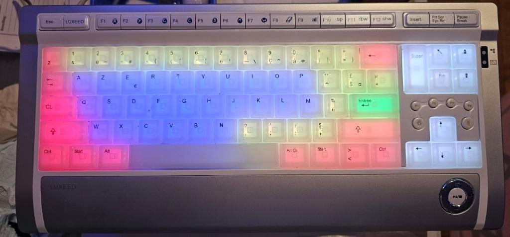 Luxeed U7 Dynamic Pixel LED Toetsenbord, Programmeerbaar, Computers en Software, Toetsenborden, Luxeed, Azerty, Ophalen of Verzenden