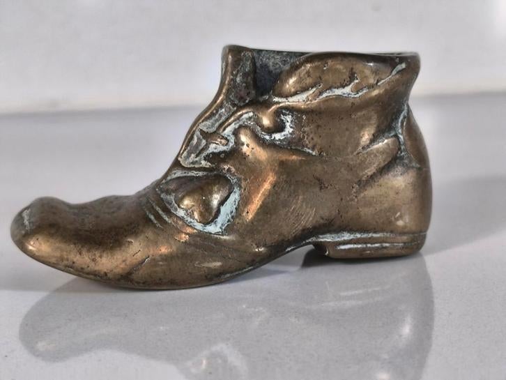 Miniatuur messing/koperen schoen, Ophalen of Verzenden