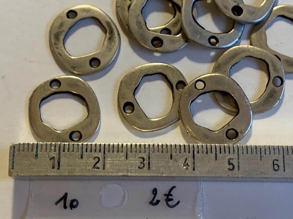 10 metalen tussenstukjes, Enlèvement ou Envoi, Neuf, Entretoise ou Perle intermédiaire