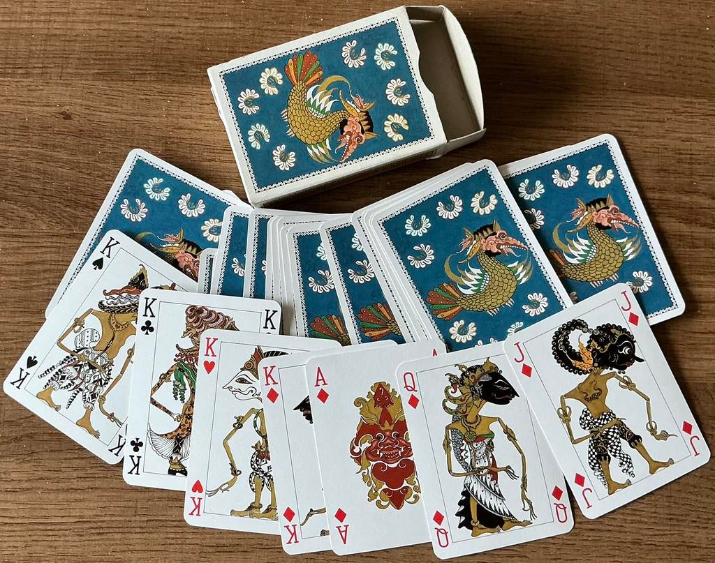 Oud kaartspel MARIONNETTES WAYANG/GRIMAUD, Verzamelen, Ophalen of Verzenden, Zo goed als nieuw, Speelkaart(en)