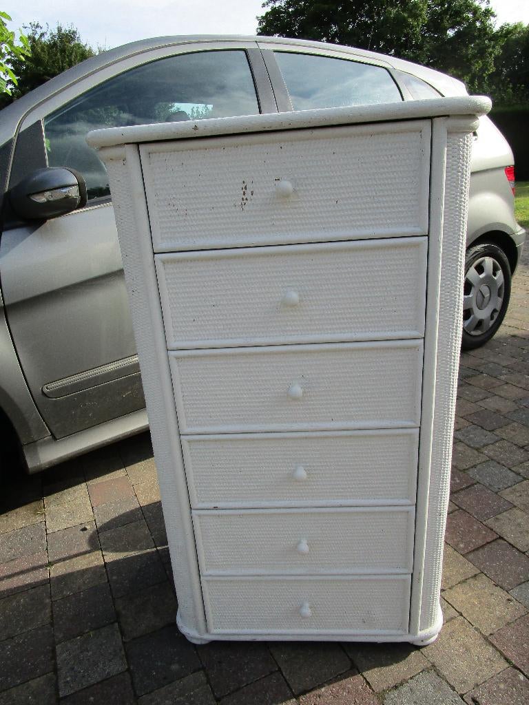 ladekast, commode rotan vintage, Huis en Inrichting, Ophalen