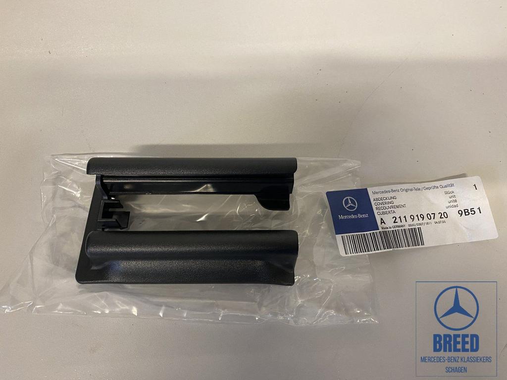 NOS afdekking stoelrails links zwart Mercedes-Benz W211, Auto-onderdelen, -, Nieuw, Ophalen of Verzenden, -